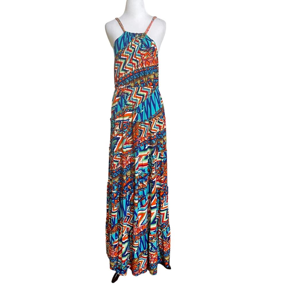 Tbags Los Angeles Multi colored Maxi Dress Medium